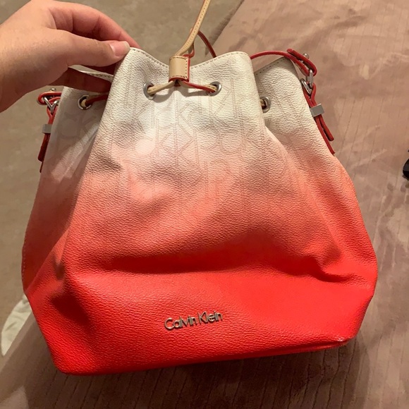 Orange Calvin Klein crossbody bag